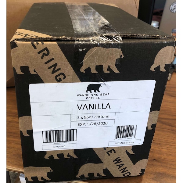 Wandering Bear Coffee Vanilla Cold Bright White Coffee 96 fl. oz., PK3